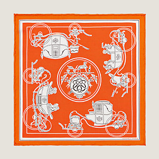 エルメス ナノカレ 20 スカーフ EX-LIBRIS マリン/ブロン/ノワール Ex-Libris nano scarf 20 | Hermès Singapore